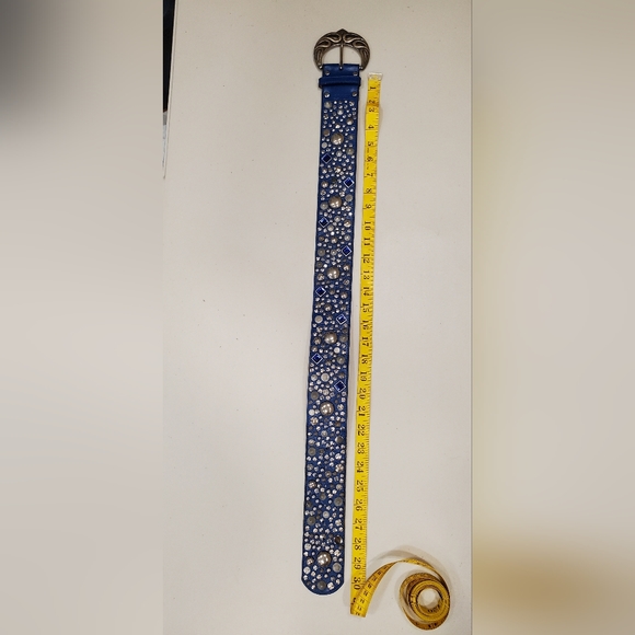 Chad Calvin Leather Blue Belt Size 26 - Picture 1 of 7